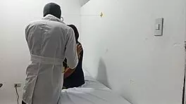 Kinky doctor masturbates his cock