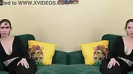 Check out Kit Summers in her two-piece black outfit with deep plunging neck!