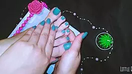 She gives foot massage leading to orgasm