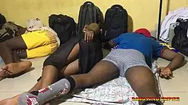 Hey, my step brother is fucking my wife in our tiny apartment! Riding and doggystyle action.