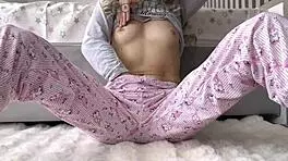 this petite asian teen is fingering her hairy pussy for multiple squirts