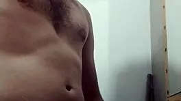 I'm undressing for masturbation in the bathroom.