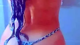 college girls enjoy shower session