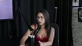 Luciana Picchi Poses In Sheer Red Lingerie Glamourously