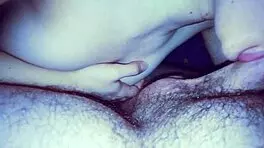 girlfriend receiving cumshot in bed with friend