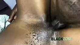 small booty ebony teen gets filled with cum in the bedroom