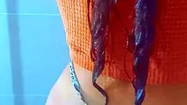 college girls enjoy shower session