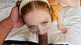 petite redhead roommate scarlet skies does anything to pay rent 😏