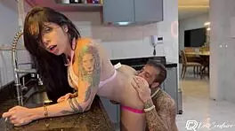 Delicious Kitchen Sex with Squirting Latina!