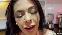 Delicious Kitchen Sex with Squirting Latina!
