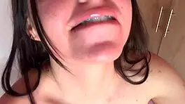 Beautiful colombian teen fingers herself in dorm