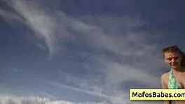 Naughty Natural Busty Blonde Teen Sahara Skye Suck Her Friends Dick Charles Dera And Reveal Her Boobs At The Beach