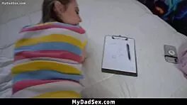 Stepdaddy punishing stepdaughter for disrespecting stepmom