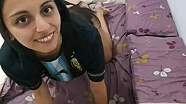 The brunette was sick, but my huge dick cured her.