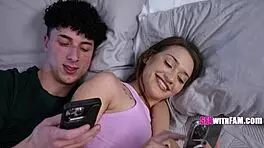 my step sis was right, her stepbro has a huge penis and she's horny for it 😍