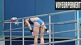 check out this hidden bikini voyeur at women's high diving