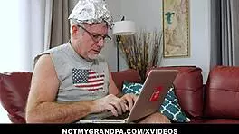 Jackie Hoff's Pussy Fucked By Grumpy Old Man