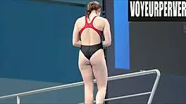 check out this hidden bikini voyeur at women's high diving