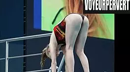 check out this hidden bikini voyeur at women's high diving