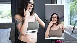 Frustrated Brunette Milf Seduces Young Guy For His Huge Cock With Handjob And Creampie