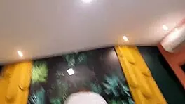 Stepdad touches teen's private parts while rubbing huge dick in pussy making her want to fuck