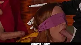 What if three friends trick a girl into hardcore doggystyle and cowgirl fun - Cncmilf