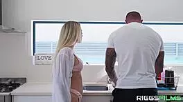 Petite Star Fucked Raw in Kitchen