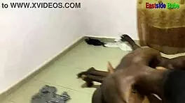 What happens when a massive hostel threesome turns into hardcore deepthroat and doggystyle with ebony sluts