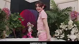 Cute pervert slut gets dominated with blowjob and deepthroat