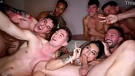 Yamina Khans Birthday Gangbang With 6 Cocks In All Holes For Double Penetration