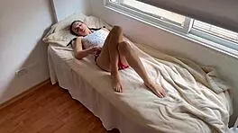 stepbrother catches teen masturbating and they have sex