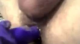 wife fucks husband with dildo in ass making him cum everywhere