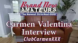 brunette hottie carmen valentina gets her pussy fingered and banged