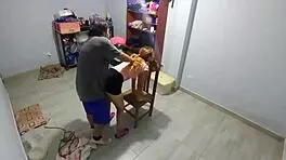 Hidden camera captures Peruvian amateur in homemade hardcore session on her birthday