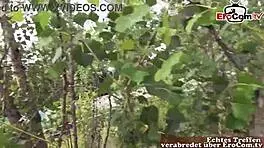 German redhead techno teen from Berlin gets publicly fucked in casting