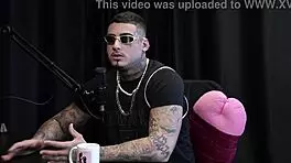 kylian cria's wild scene with transsexual and seven men for professional standout on sheer red