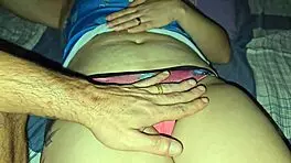 Oh, I'm innocently rubbing this hot brunette's tight pussy and my cock slips right inside her