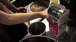 Feminge 4k - Blonde Step Sis Is Getting Seduced In The Cafe