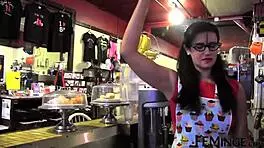 Feminge 4k - Blonde Step Sis Is Getting Seduced In The Cafe