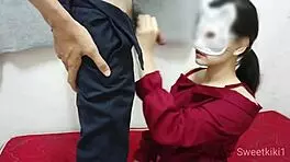 thai teacher sucking student, water breaking on her chest