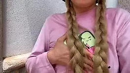 my neighbor was watching me while i was squirting very horny in my garden