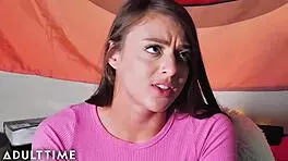 In a steamy dorm room discovery, the shy college nerd explores her desires with a stunning brunette Latina, diving into passionate fingering and licking for her very first lesbian experience