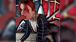 Cute Beautiful Red-Haired Cosplayer With Natural Big Tits And Blue Eyes Reaches Orgasm With Toys And Dirty Talk
