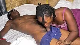 Oh man, I'm so horny - let's fuck this curvy ebony girl now they're gone for work.