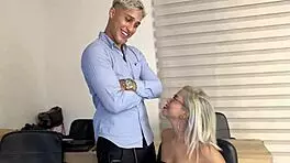 Hot Secretary Fucks Co-Worker In Office