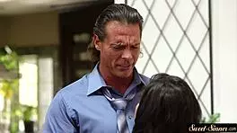 sweet stepdaughter, why are you getting fucked and jizzed on your tits?