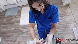 Nurse Cares For Stepbrother's Hardon With Passion