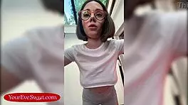 Horny stepsis eve sweet caught masturbating on video. She uses dildo on wet pussy and asshole.