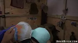 Arab teen in army uniform for her first pussy operation interview.