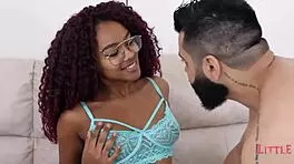 Young black teen tries interracial sex for the first time without her boyfriend knowing